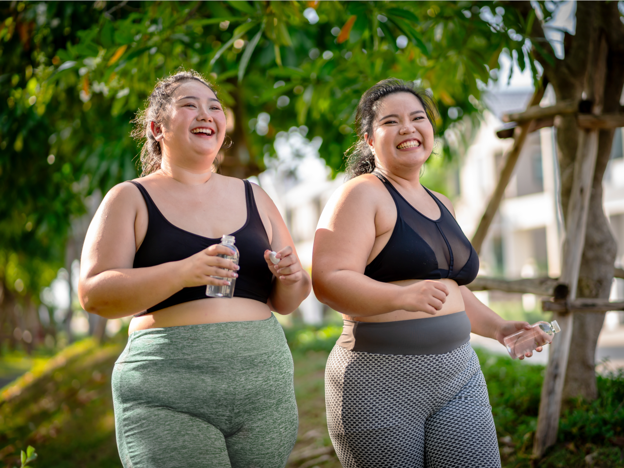 Two women exercising for weight management.